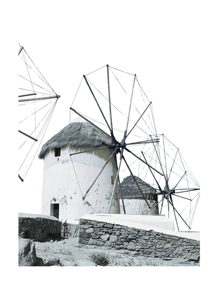 Kato Mili windmills, Chora Mykonos